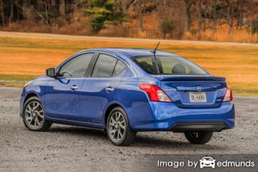 Insurance rates Nissan Versa in Denver